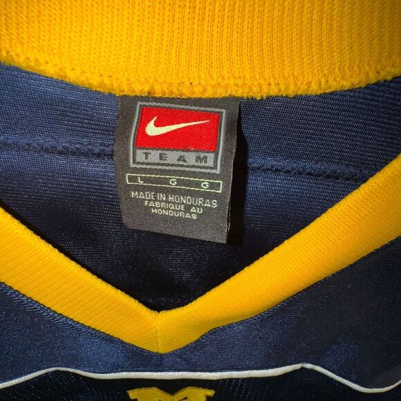 Vintage Nike Team Michigan Wolverines Jersey #1 Sleeveless Mens Large - Picture 2 of 6